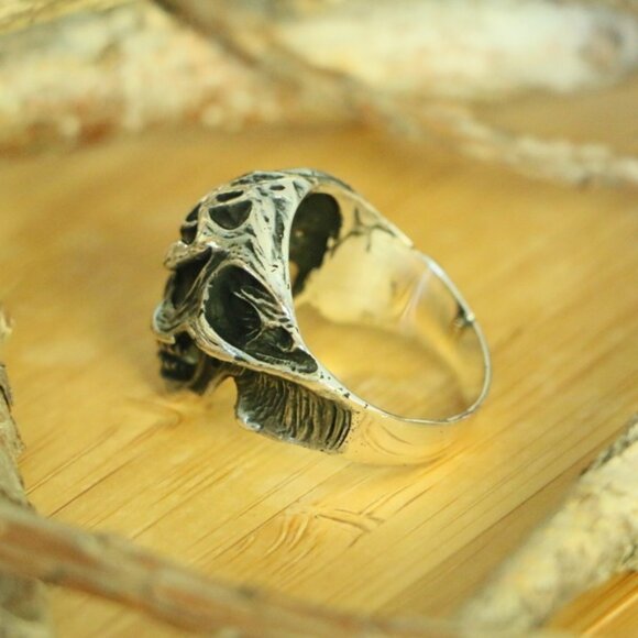 High Quality 925 Sterling Silver Skull Men's Rings - Picture 6 of 7